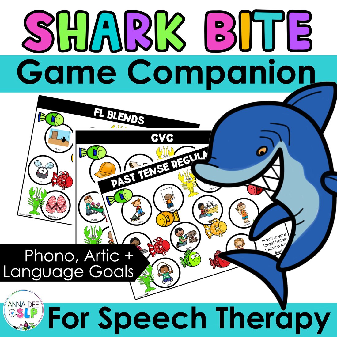 Shark Bite game companion for speech therapy