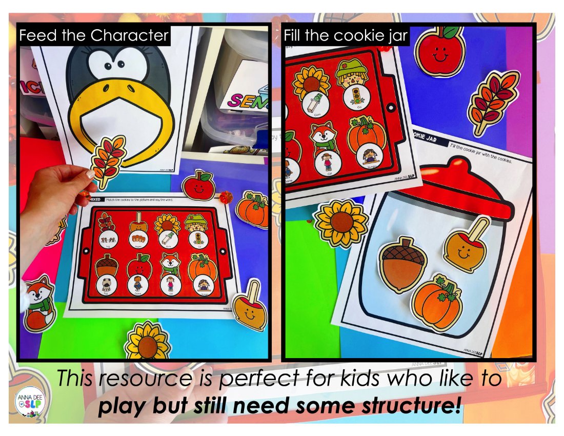 Fall say and play activity for speech therapy preview page 6