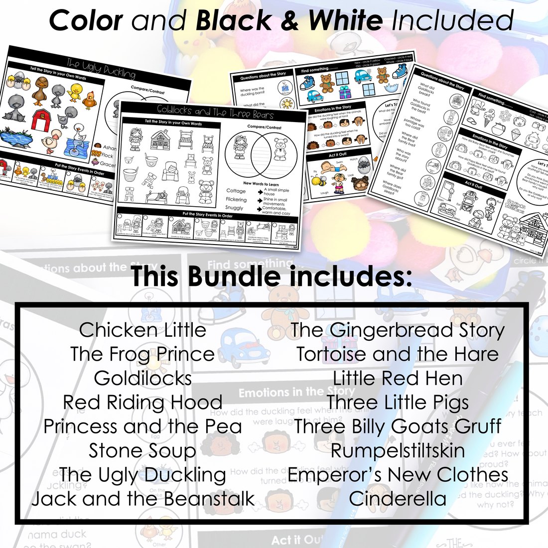 Fairy tale book companions bundle for speech therapy – image 3