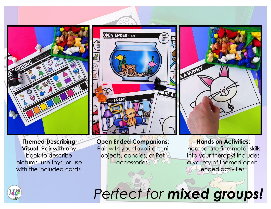 Pet Activities and Worksheets for speech therapy preview page 5