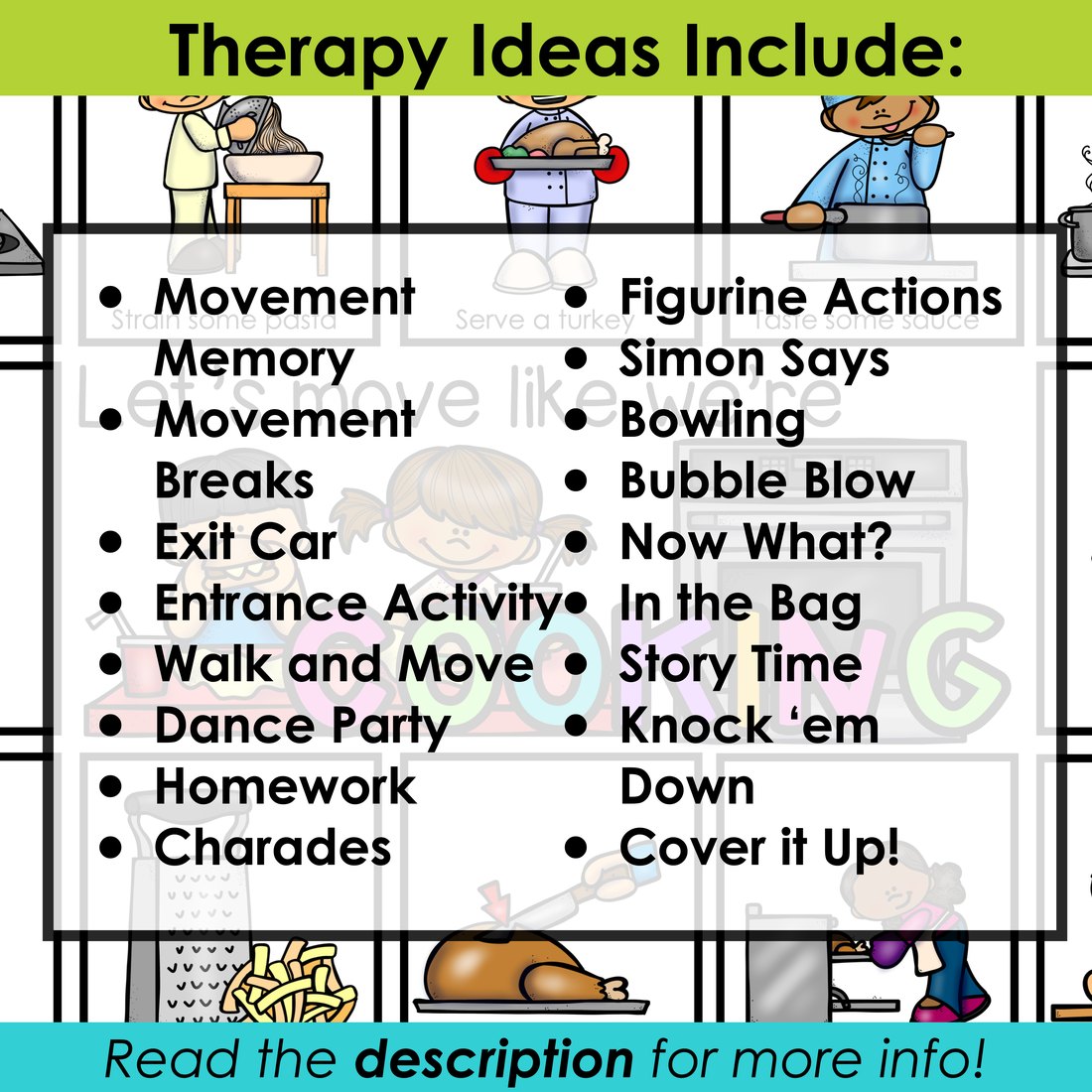 Cooking movement cards for speech therapy – image 4