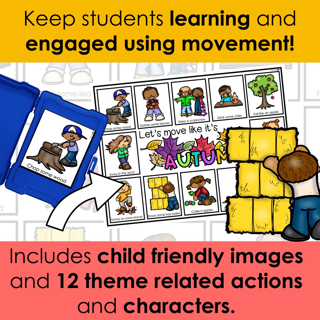 Fall movement cards for speech therapy – image 3