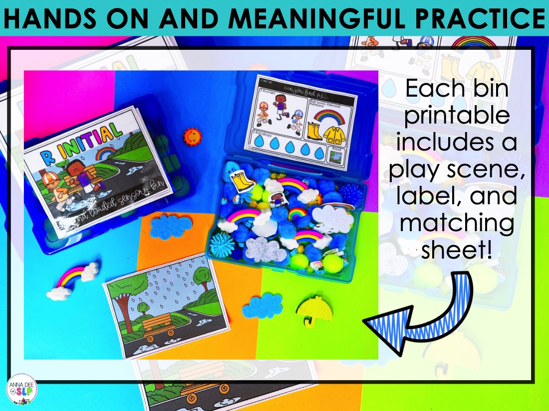 Late Sounds Articulation Sensory Bins for speech therapy preview page 3