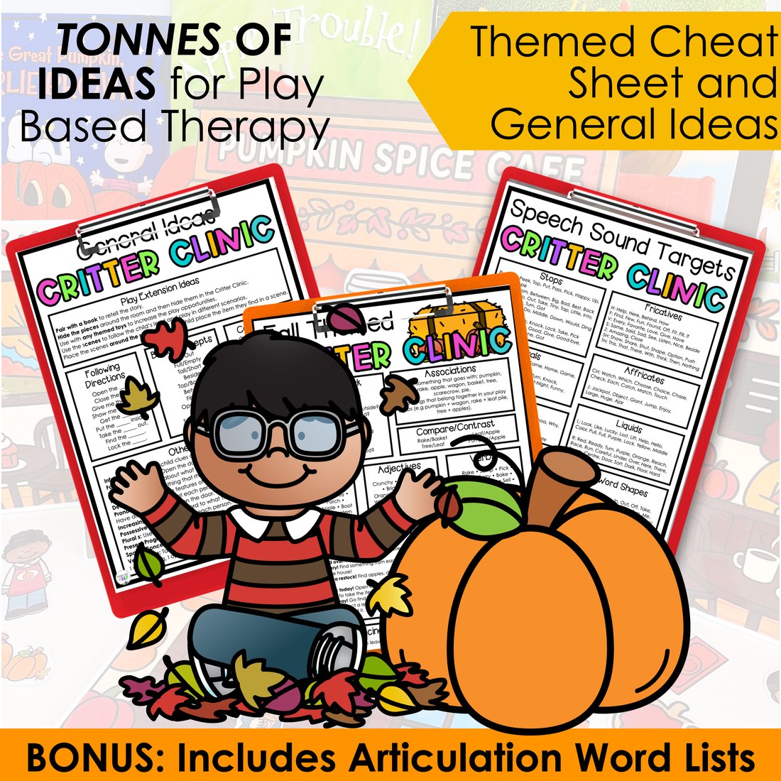 Fall speech and language cheat sheets