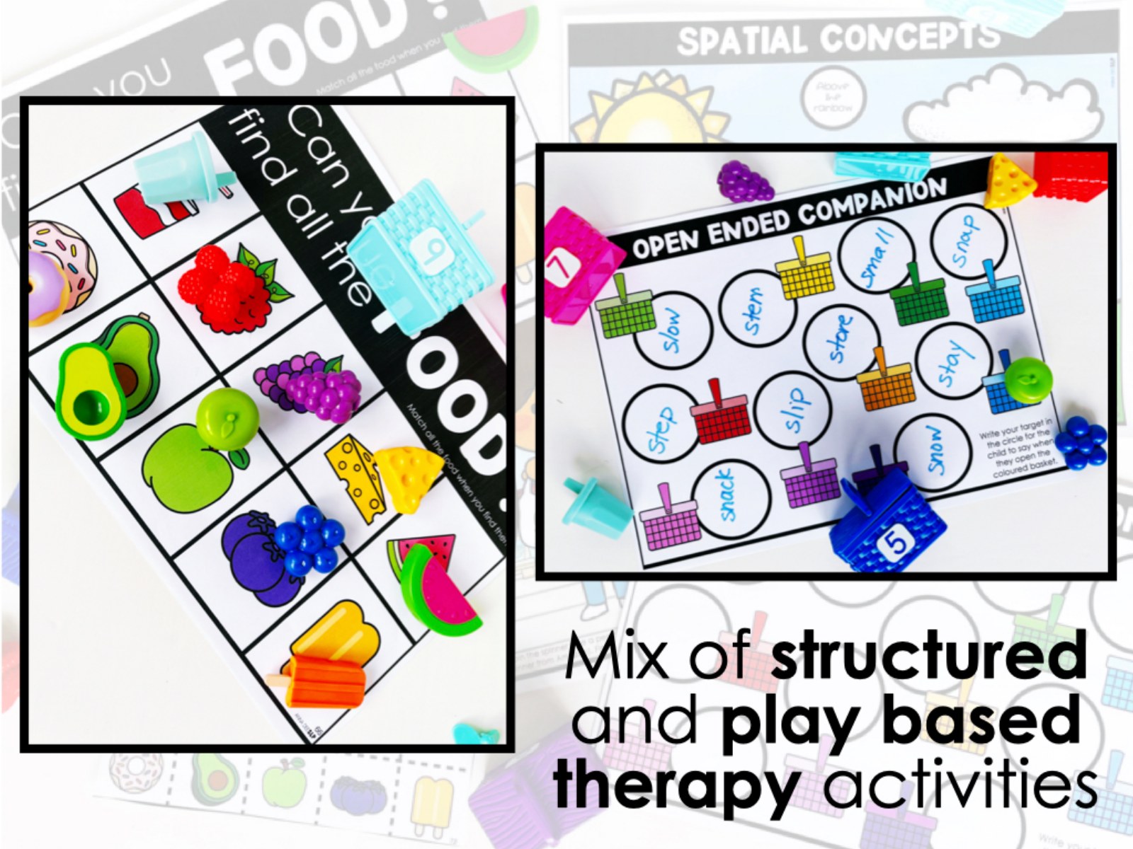 Spring and Summer Picnic Basket Toy Companion for speech therapy preview page 2