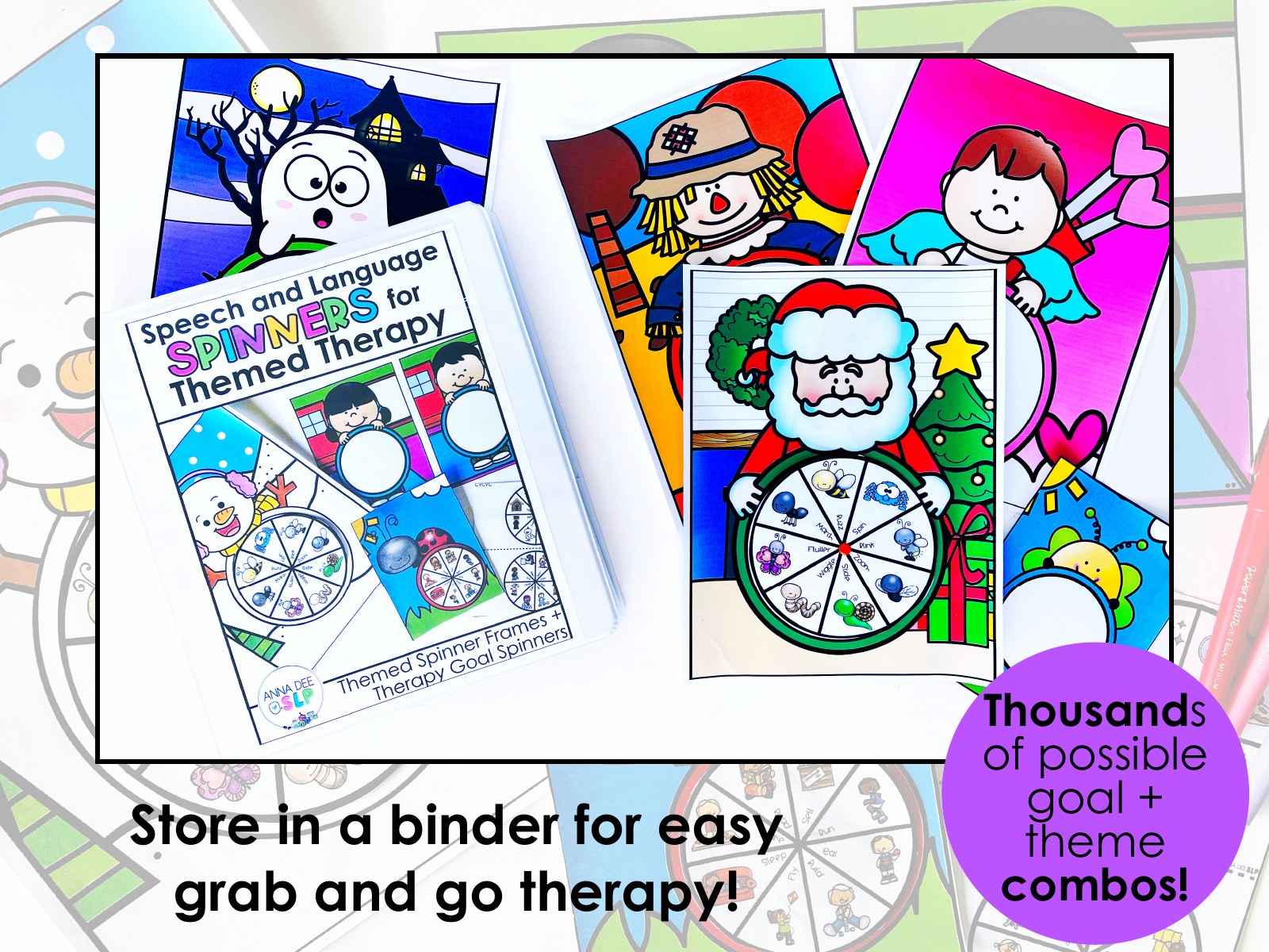 Spinner Crafts for speech therapy preview page 8