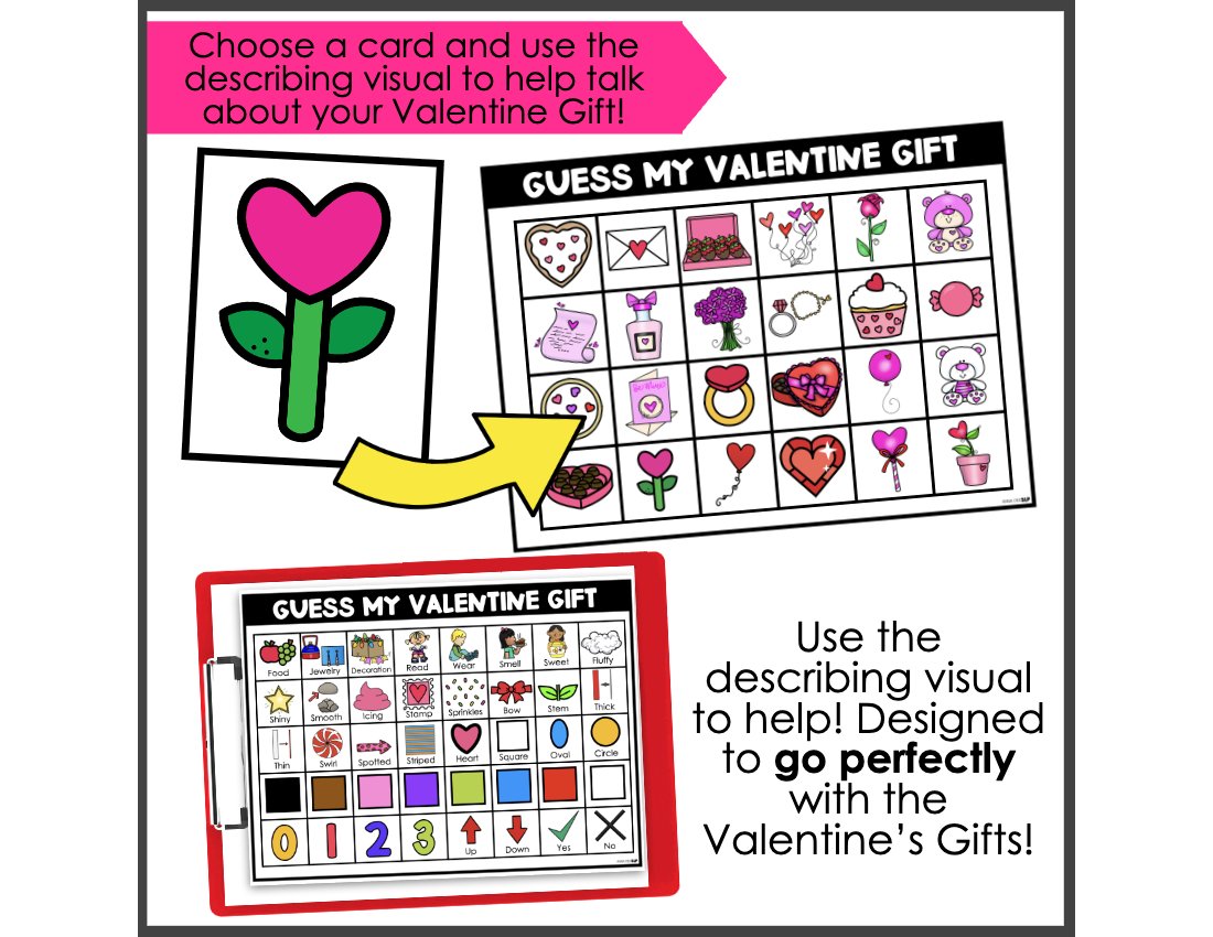 Valentine's Day Describing Game for speech therapy preview page 3