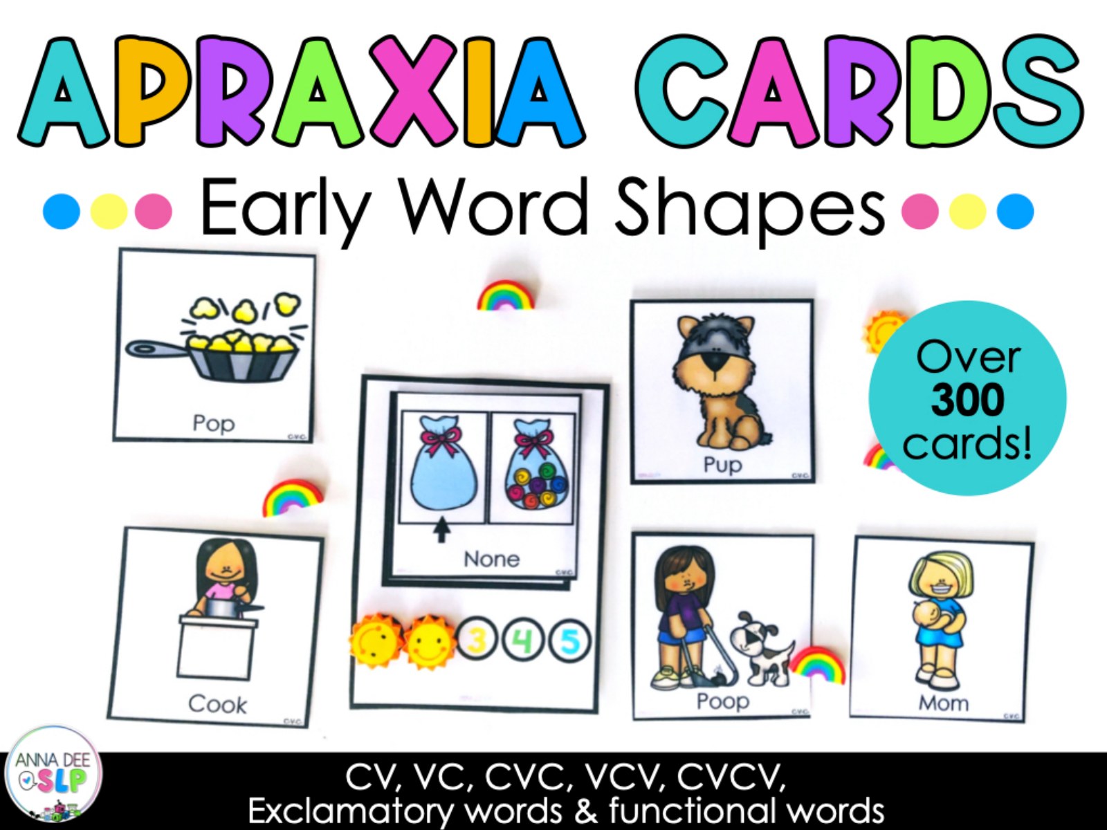 Apraxia Early Word Shapes Drill Cards for speech therapy preview page 1