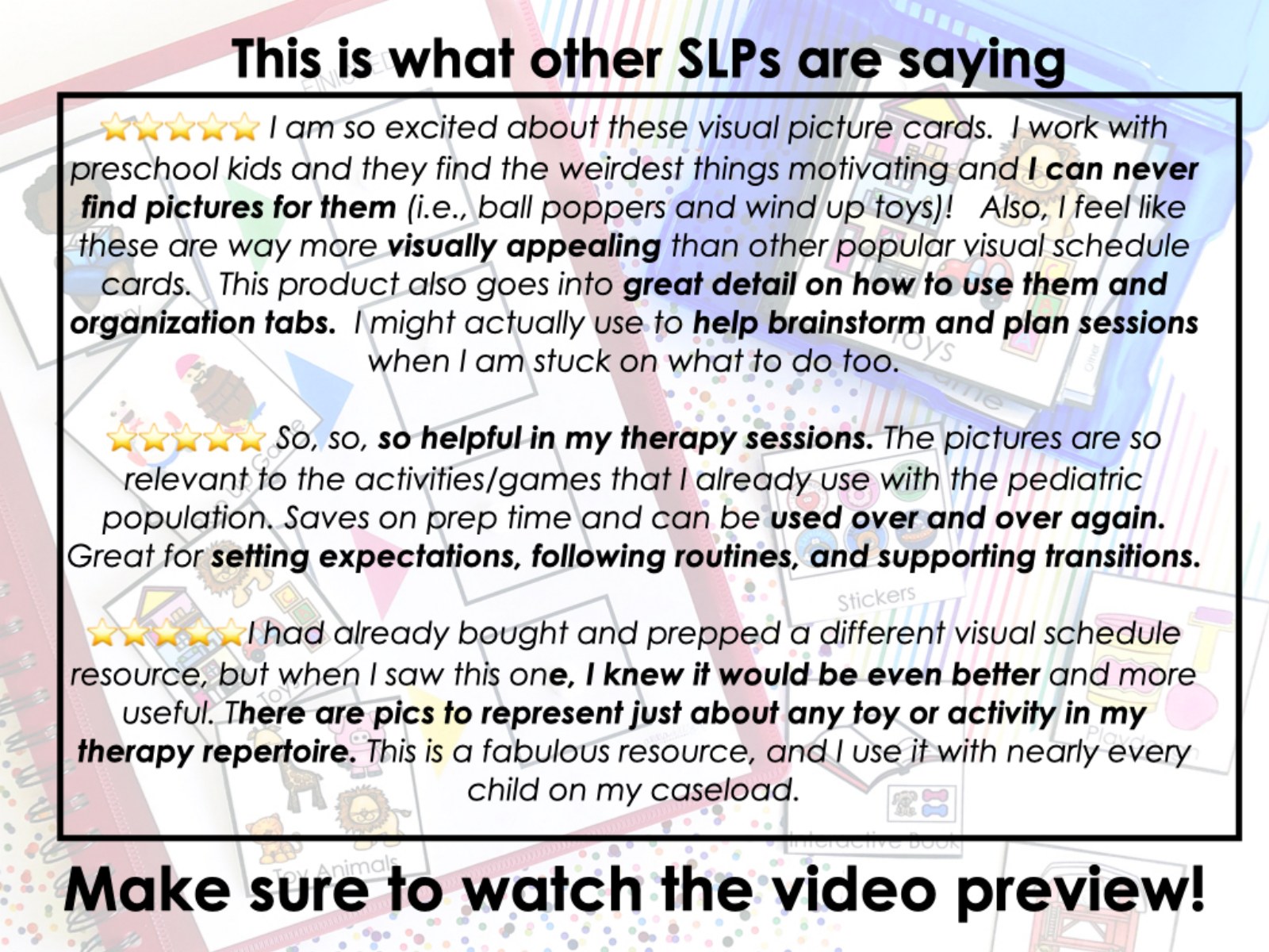Visual Schedule for speech therapy preview page 6