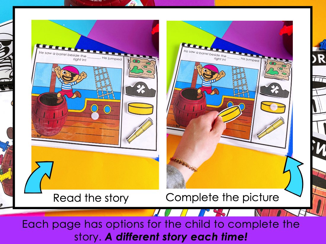 Pop Up Pirate Interactive Story for speech therapy preview page 2