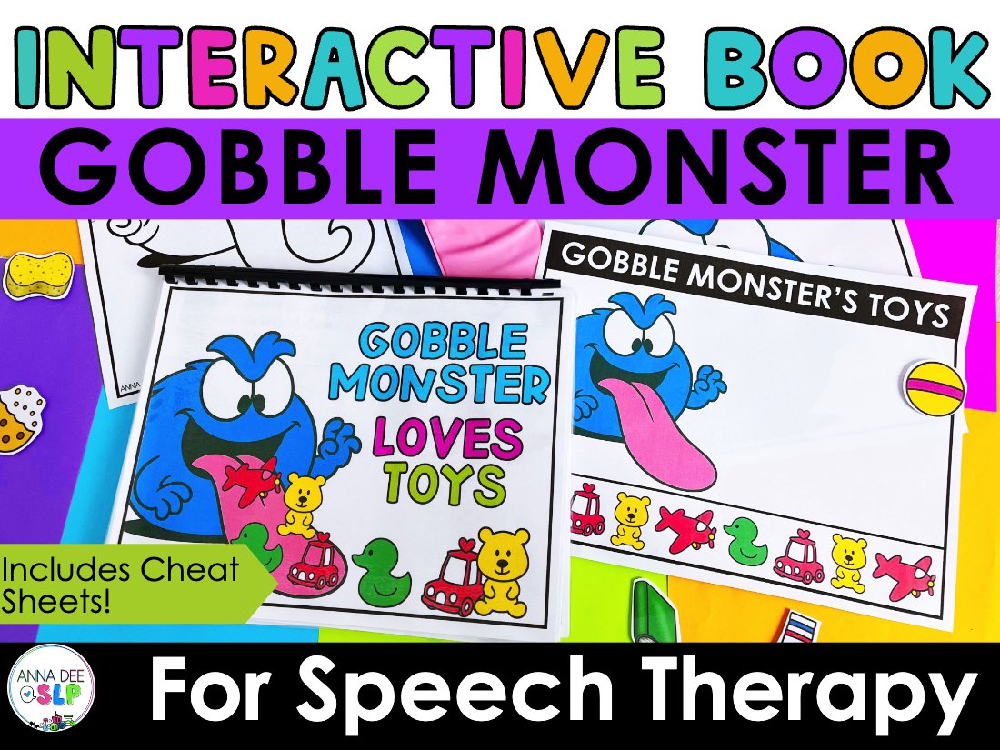 Gobble Monster Interactive Story for speech therapy preview page 1