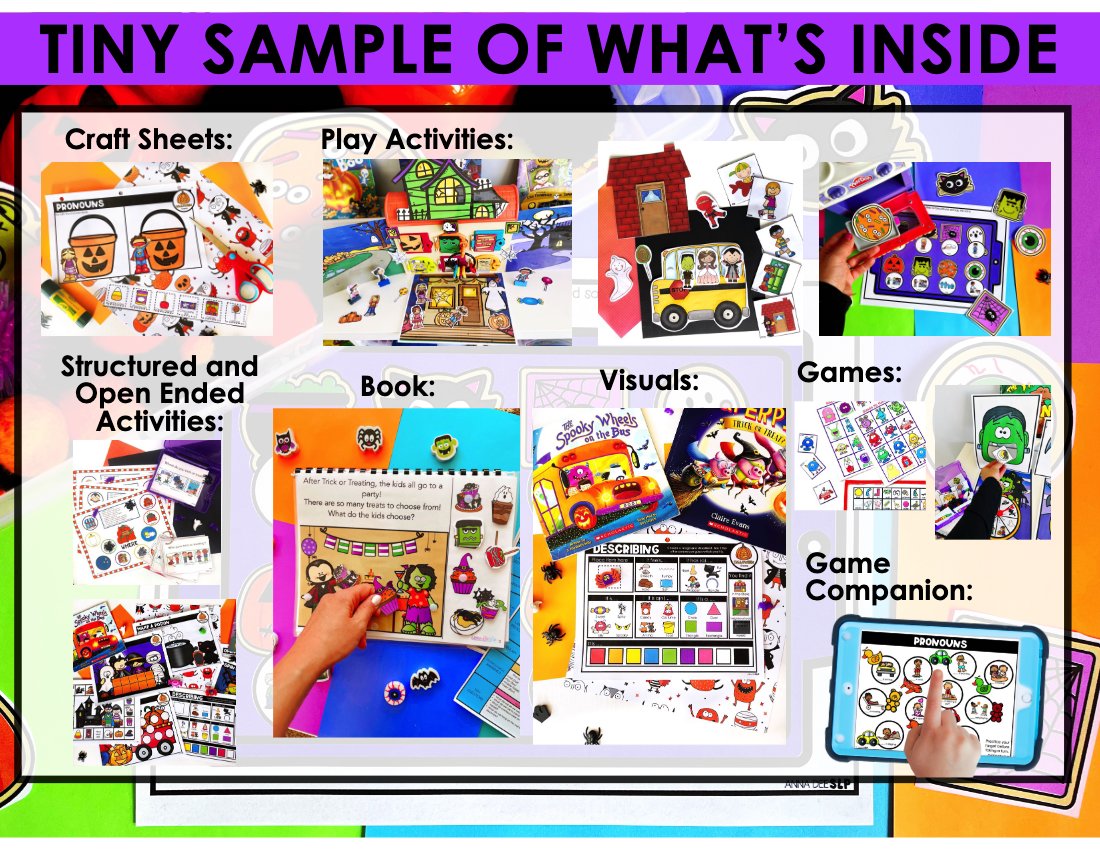 Halloween Activities Bundle for speech therapy preview page 4