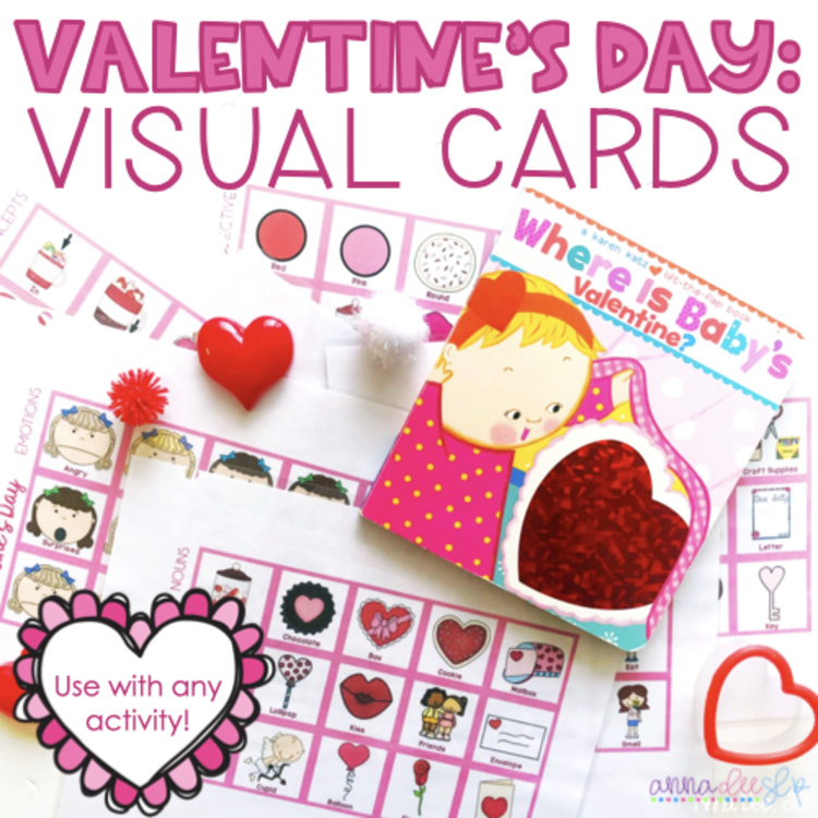 Valentine's Day Visual Supports for speech therapy