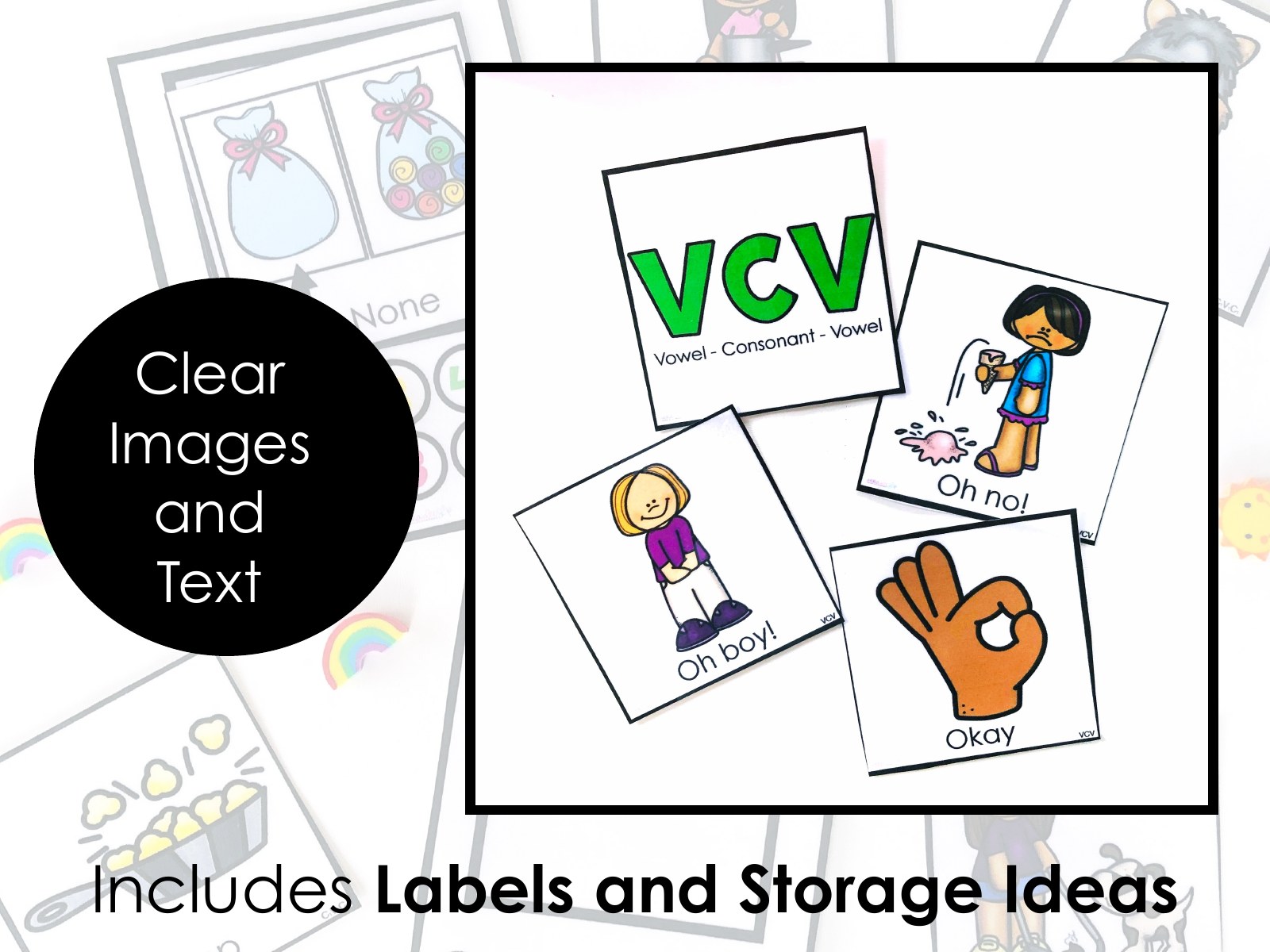 Apraxia Early Word Shapes Drill Cards for speech therapy preview page 3