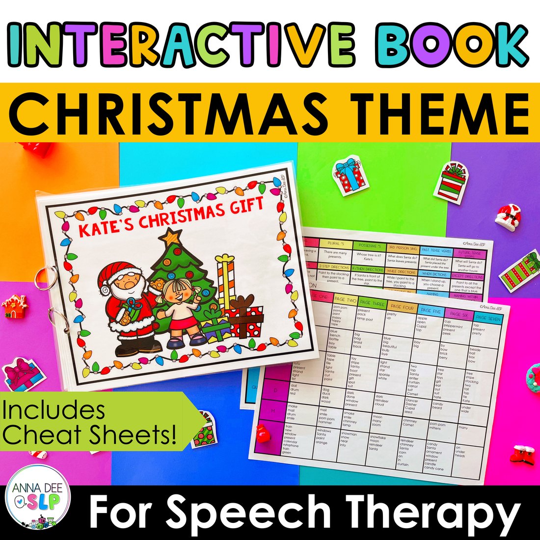 Christmas Interactive Book for speech therapy