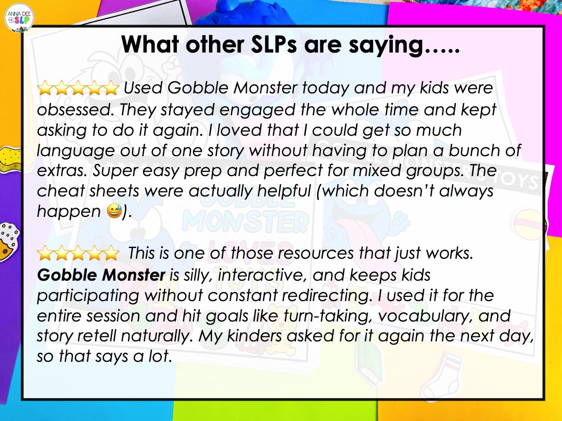 Gobble Monster Interactive Story for speech therapy preview page 5
