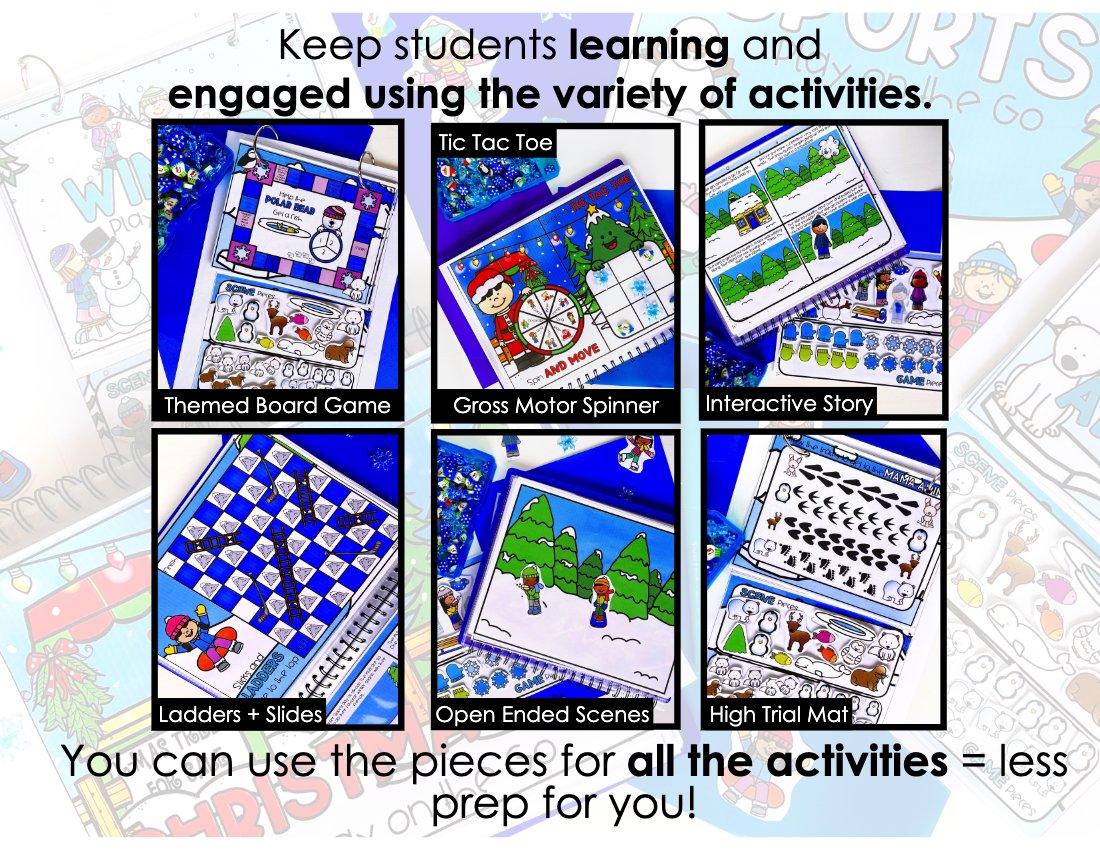 Winter and Christmas Interactive Scenes and Games for speech therapy preview page 3