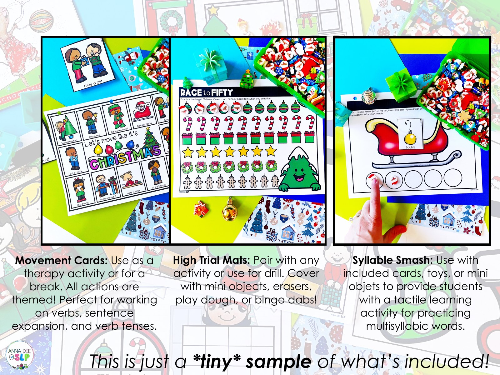 Christmas Activities and Worksheets for speech therapy preview page 4