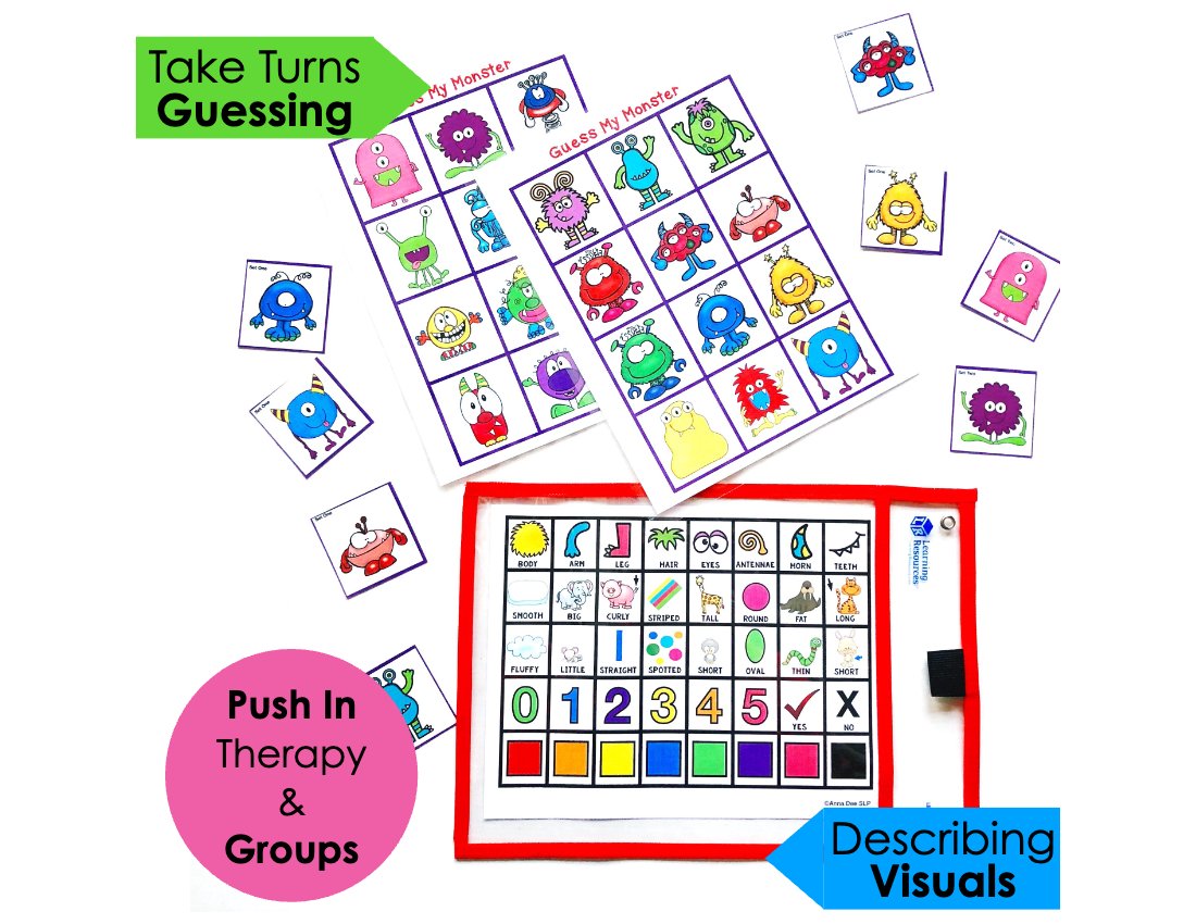 Monster Describing Game for speech therapy preview page 2