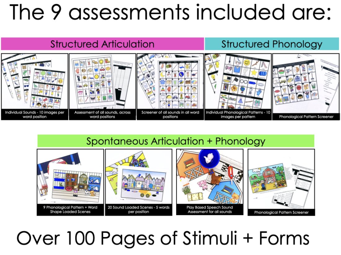 Phonology and Articulation Screener for speech therapy preview page 3