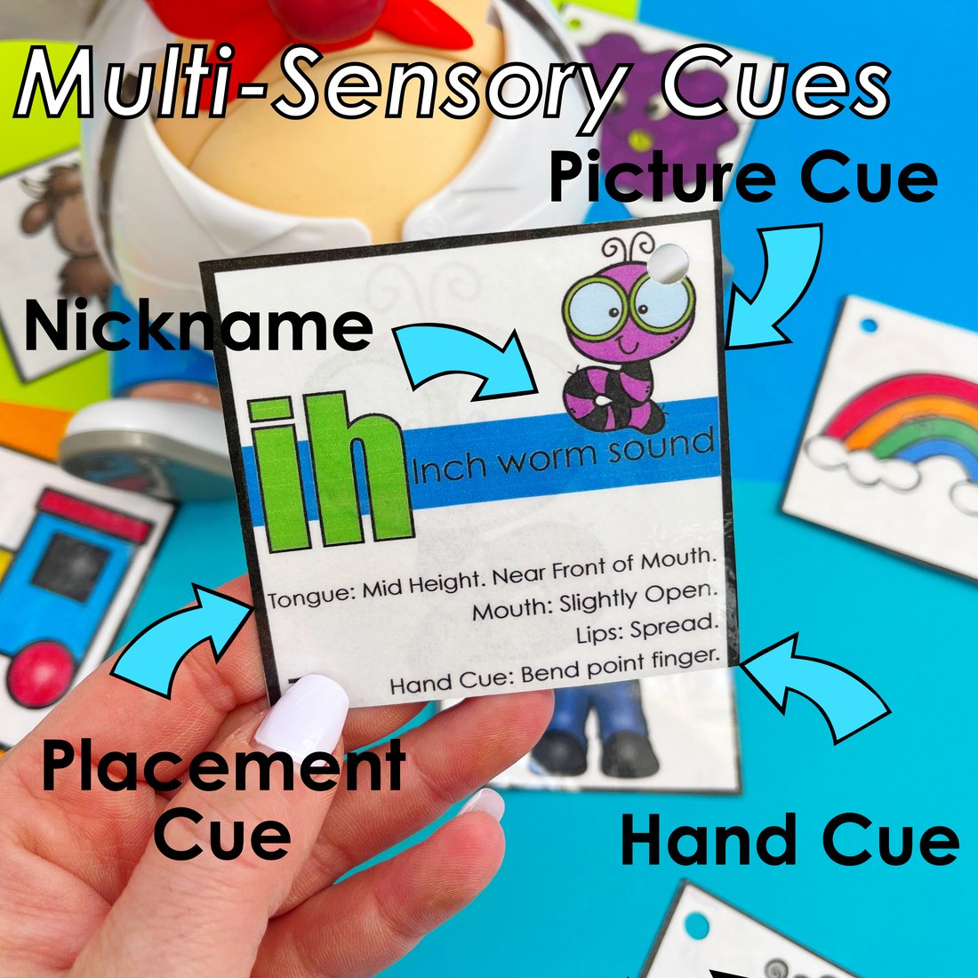 Articulation and Apraxia Sound Cue Cards for speech therapy – image 3