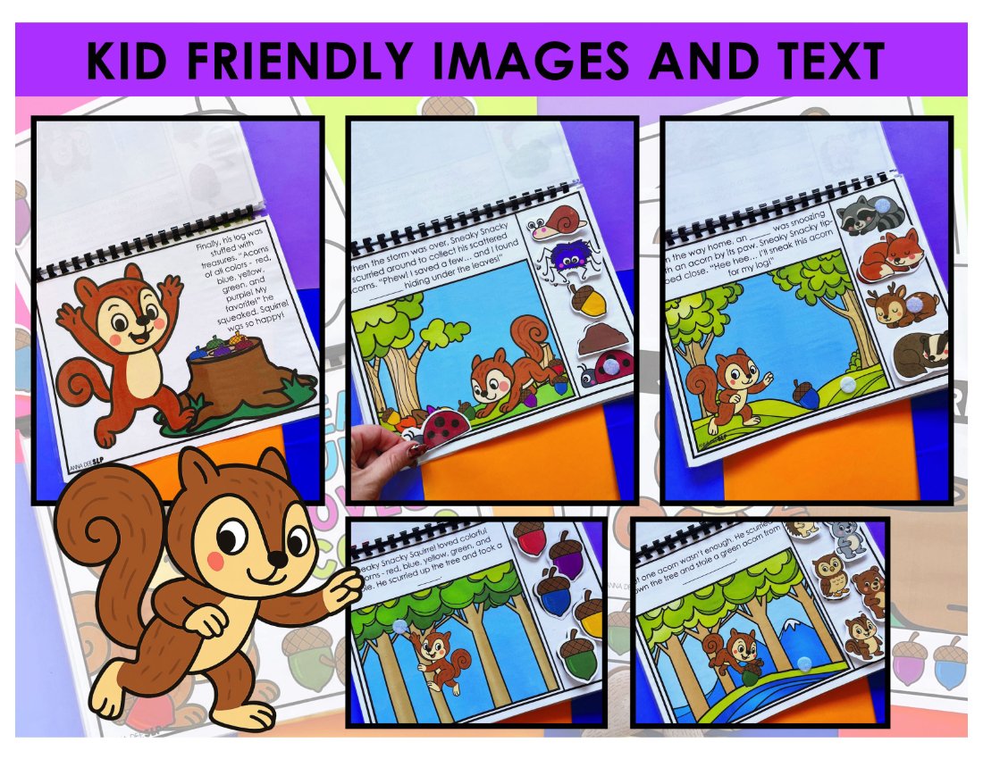 Sneaky Snacky Squirrel Interactive Story for speech therapy preview page 4