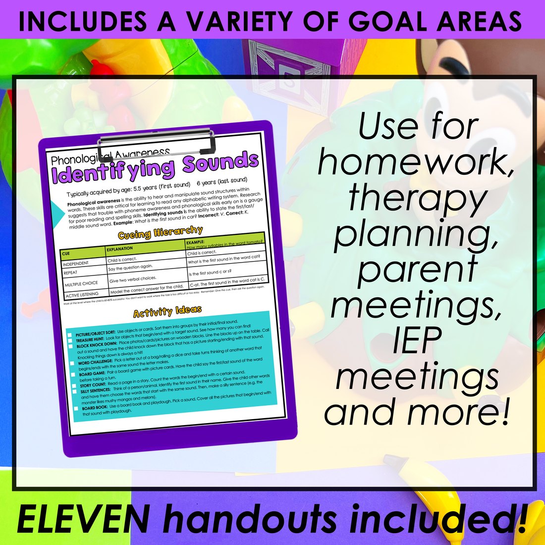 Phonological Awareness Handouts for speech therapy – image 3