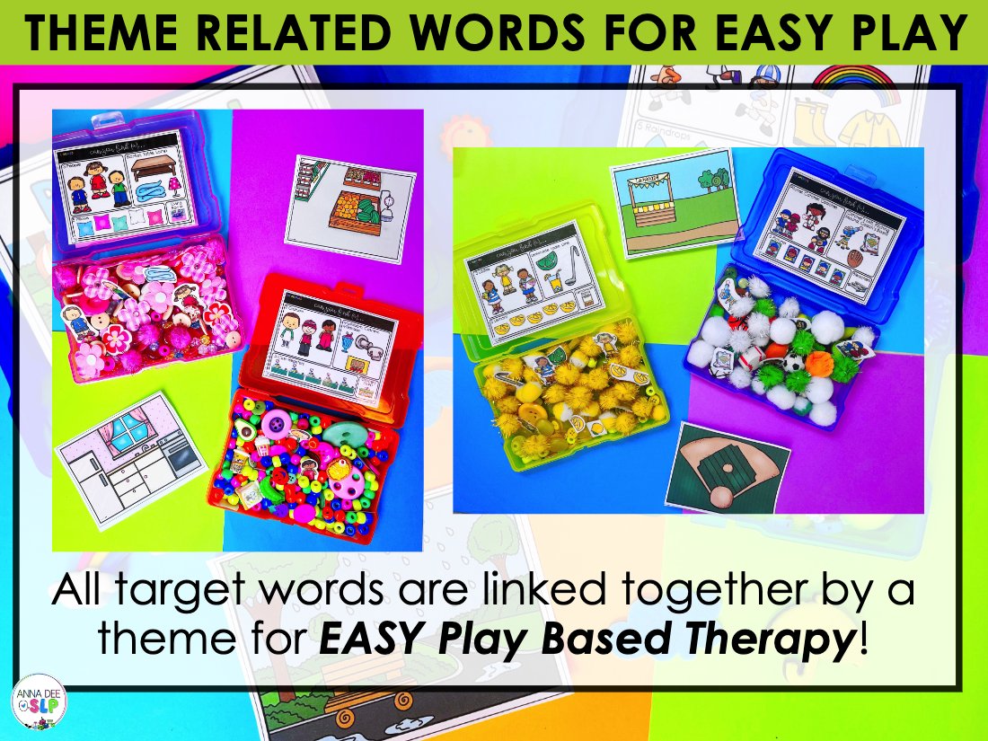 Late Sounds Articulation Sensory Bins for speech therapy preview page 2