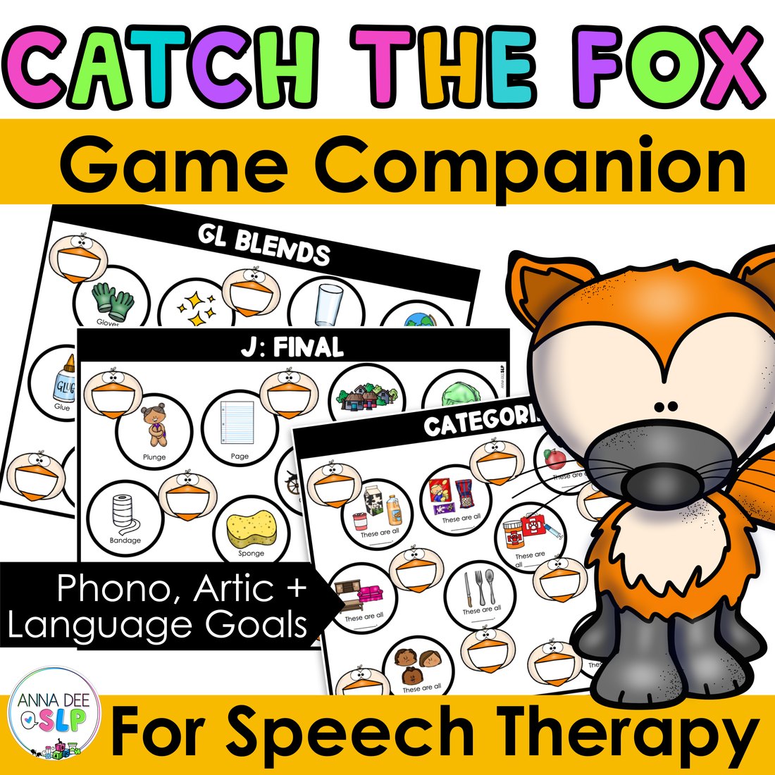 Catch the Fox game companion for speech therapy