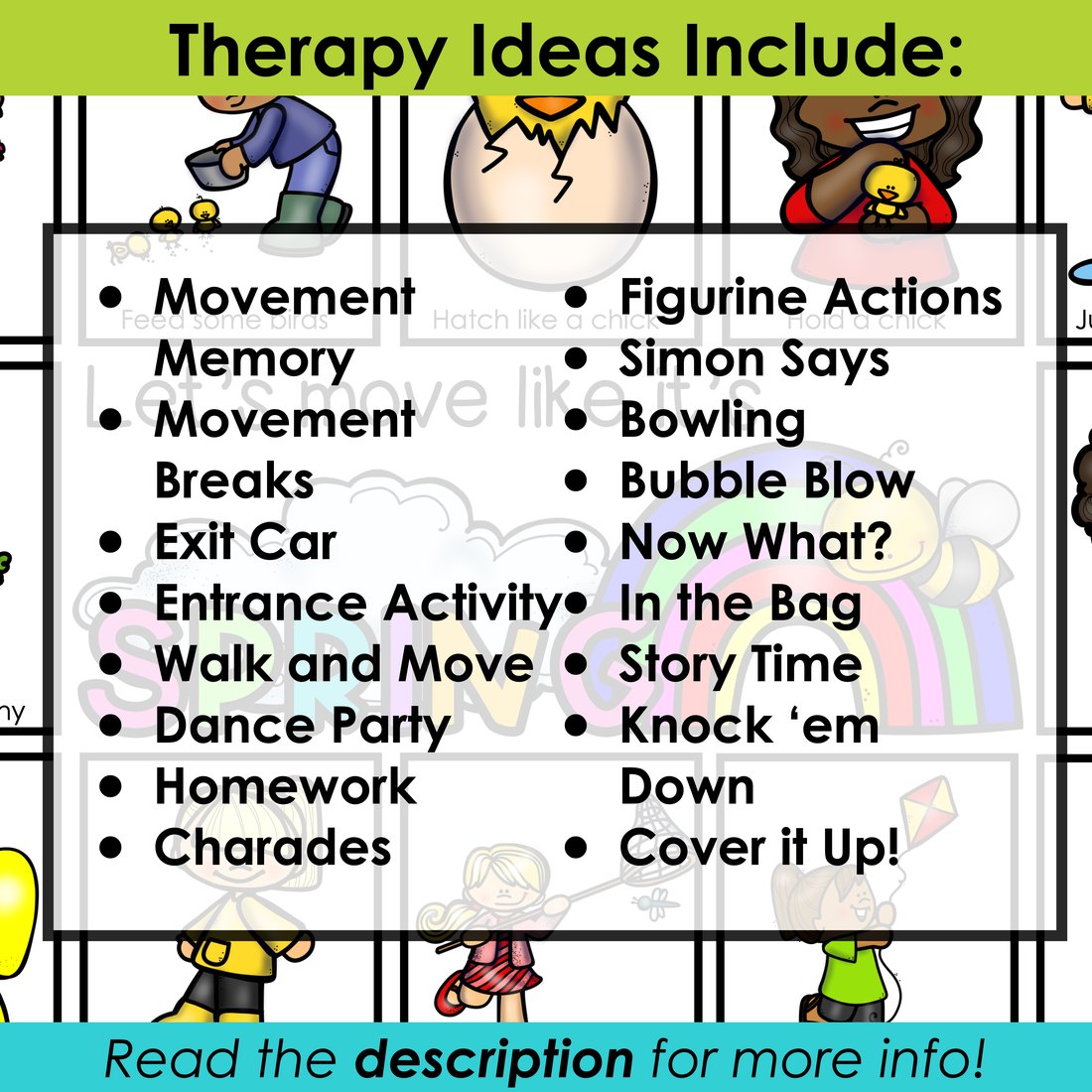 Spring movement cards for speech therapy – image 4