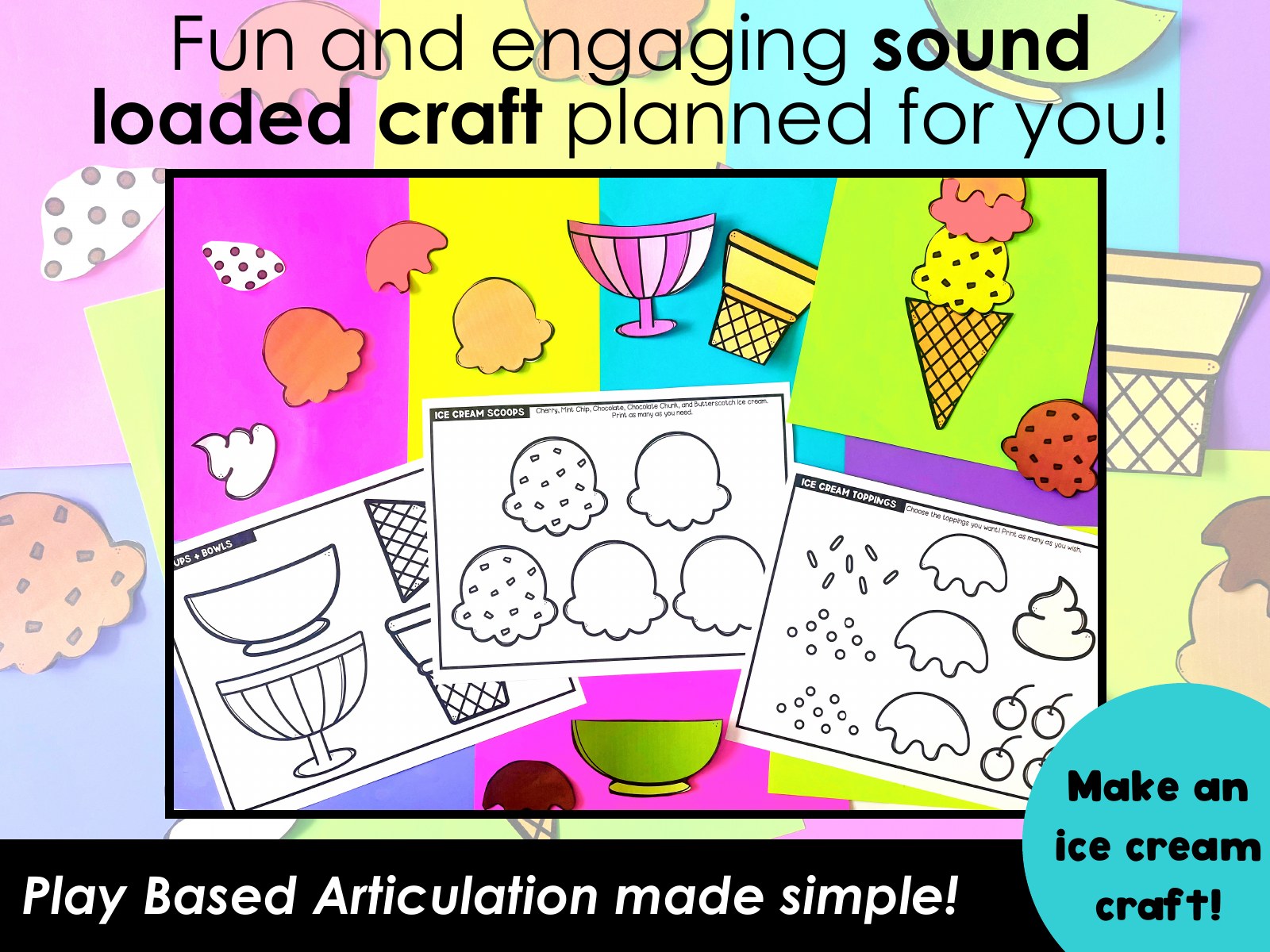 CH Articulation Craft for speech therapy preview page 2