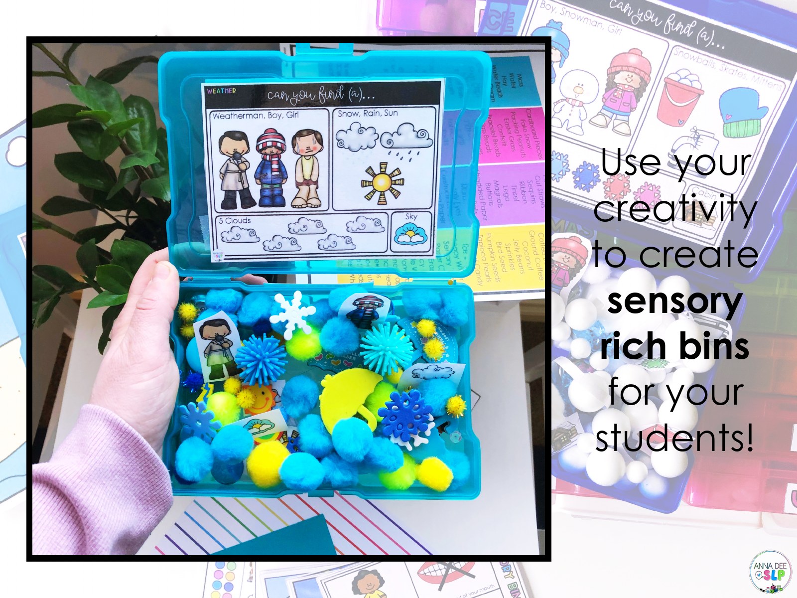 Themed Sensory Bins for speech therapy preview page 7