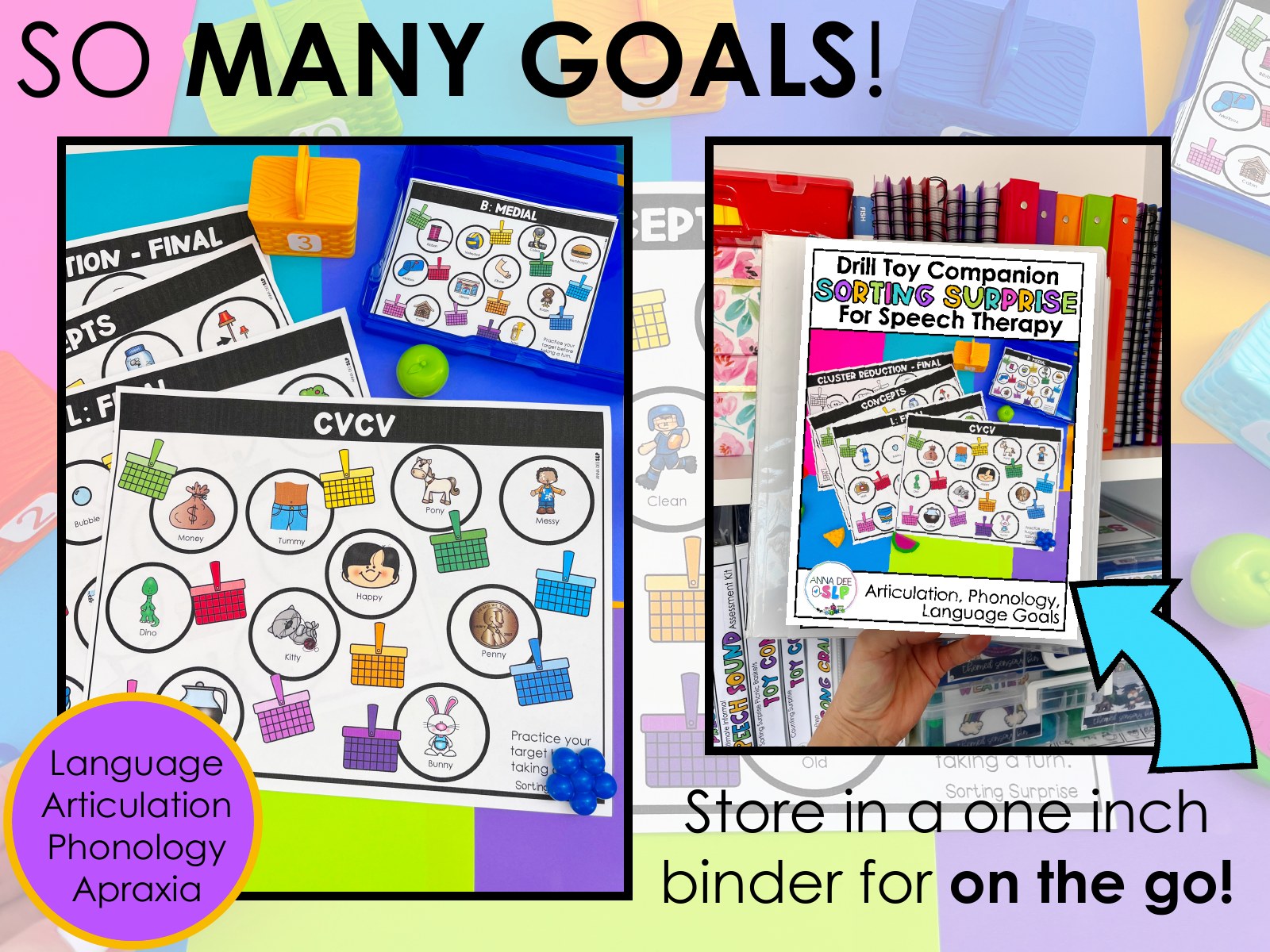 Sorting Surprise Picnic Basket Toy Companion for speech therapy preview page 6