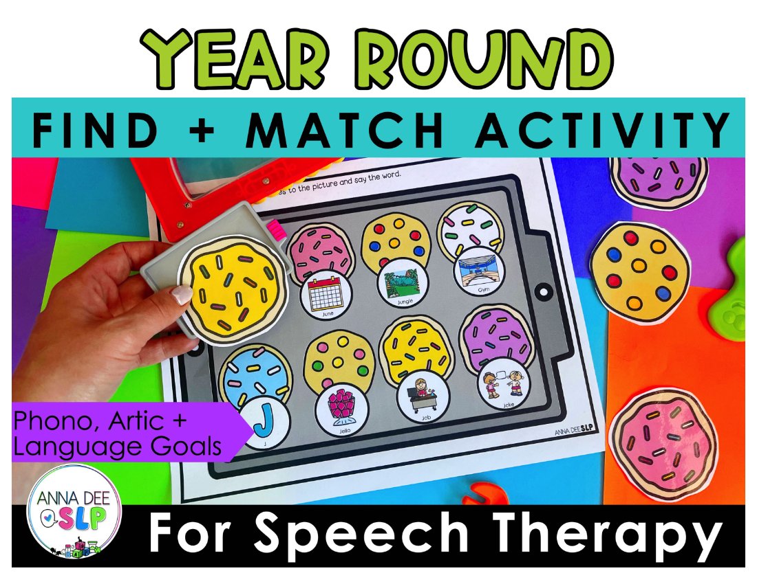 Year Round say and play activity for speech therapy preview page 1