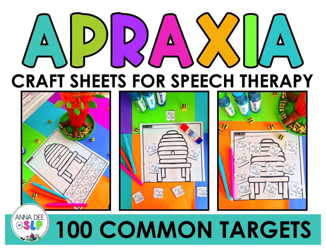 Apraxia of Speech Craft Sheets for speech therapy preview page 1