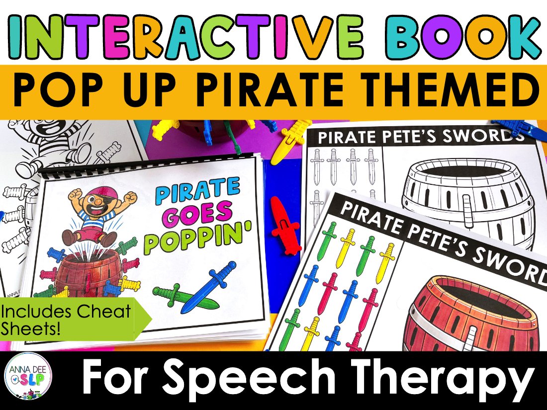 Pop Up Pirate Interactive Story for speech therapy preview page 1