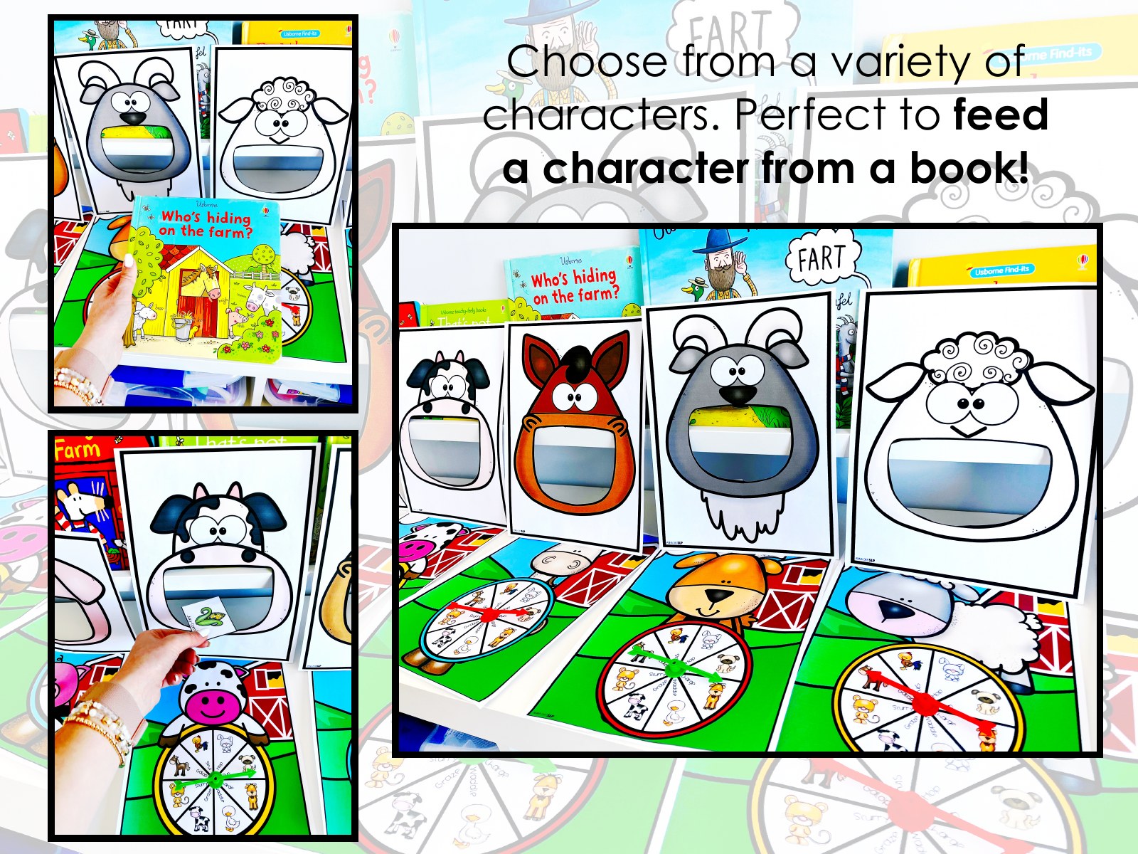 Farm Interactive Feeding Game for speech therapy preview page 3