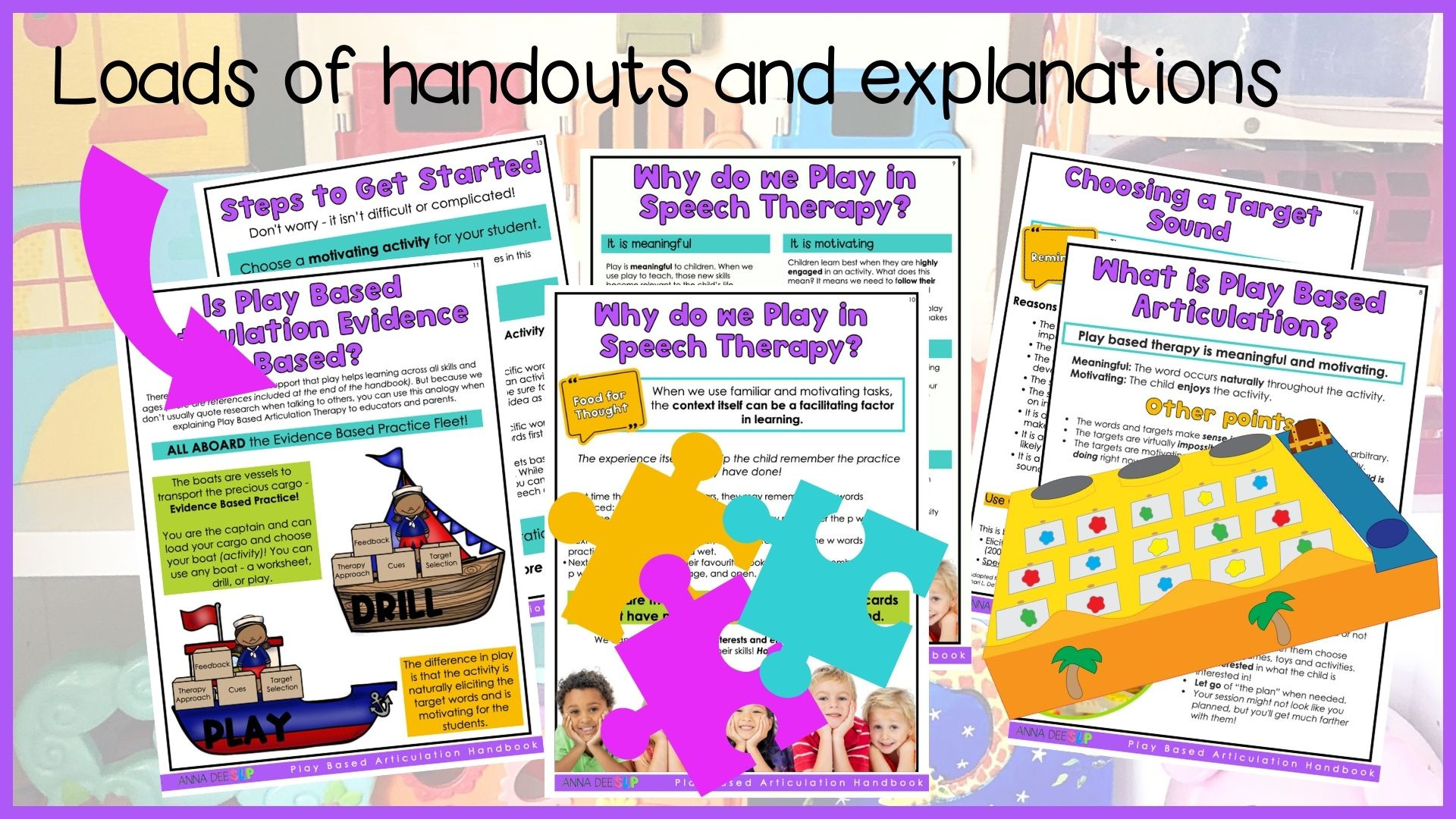 Play Based Articulation Handbook for speech therapy preview page 2