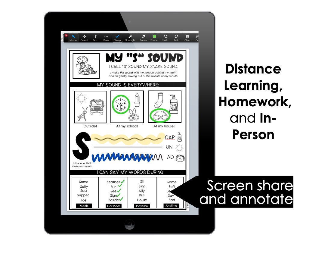 One Page Articulation Carryover Worksheets for speech therapy preview page 6