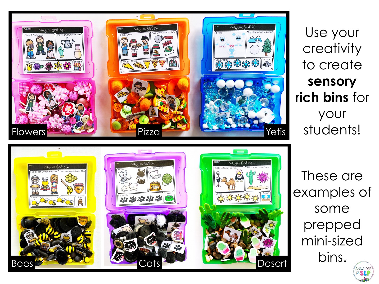 Themed Sensory Bins 2.0 for speech therapy preview page 8