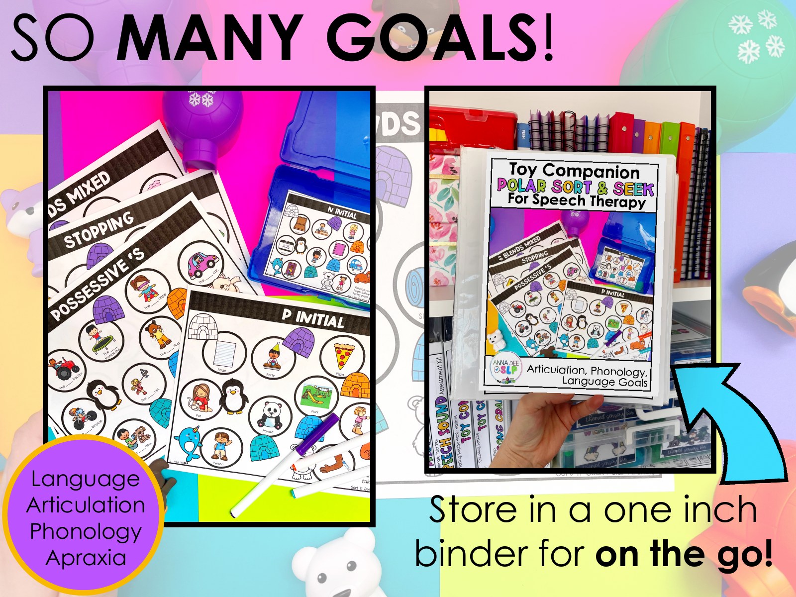 Polar Sort and Seek Toy Companion for speech therapy preview page 6