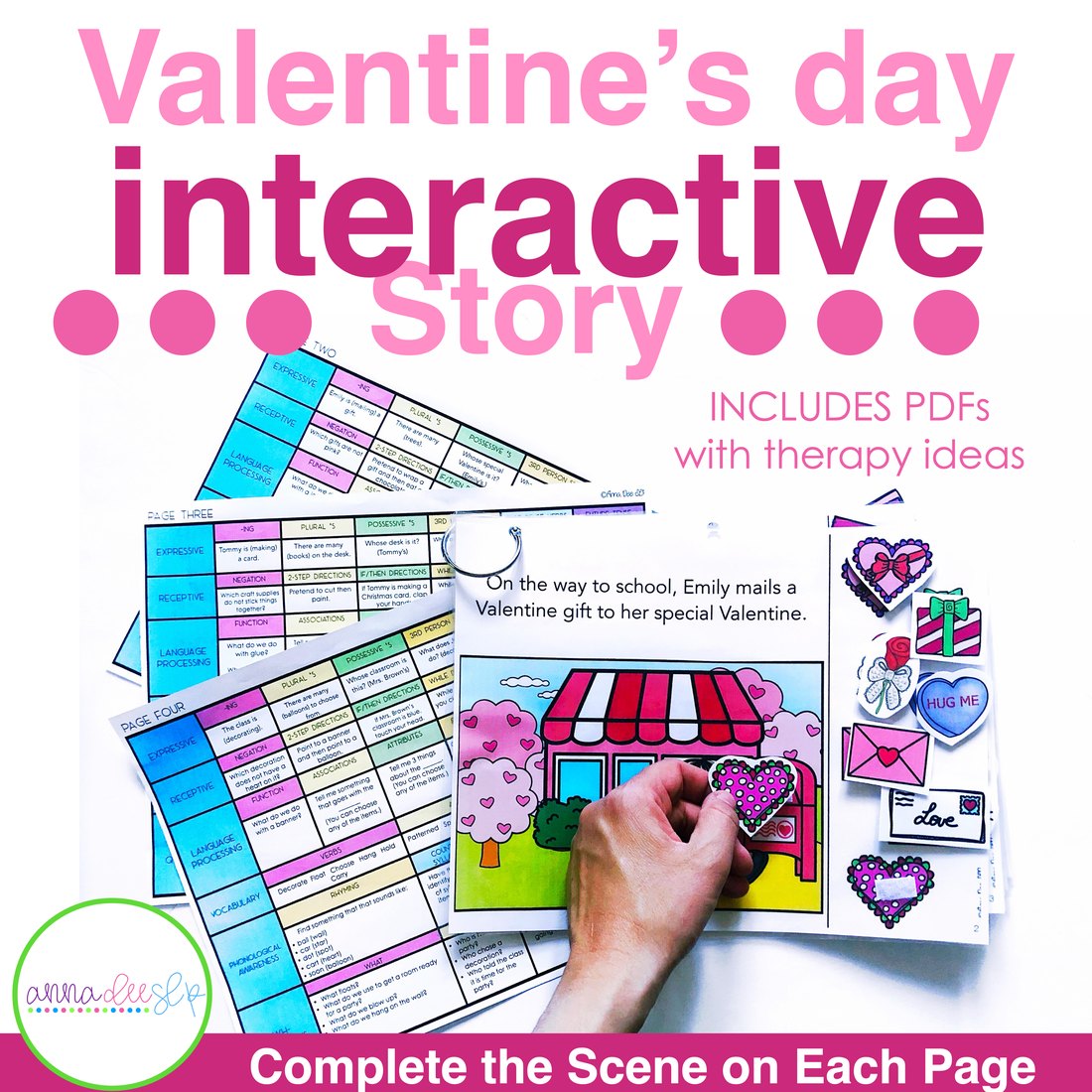 Valentine's Day Interactive Book for speech therapy