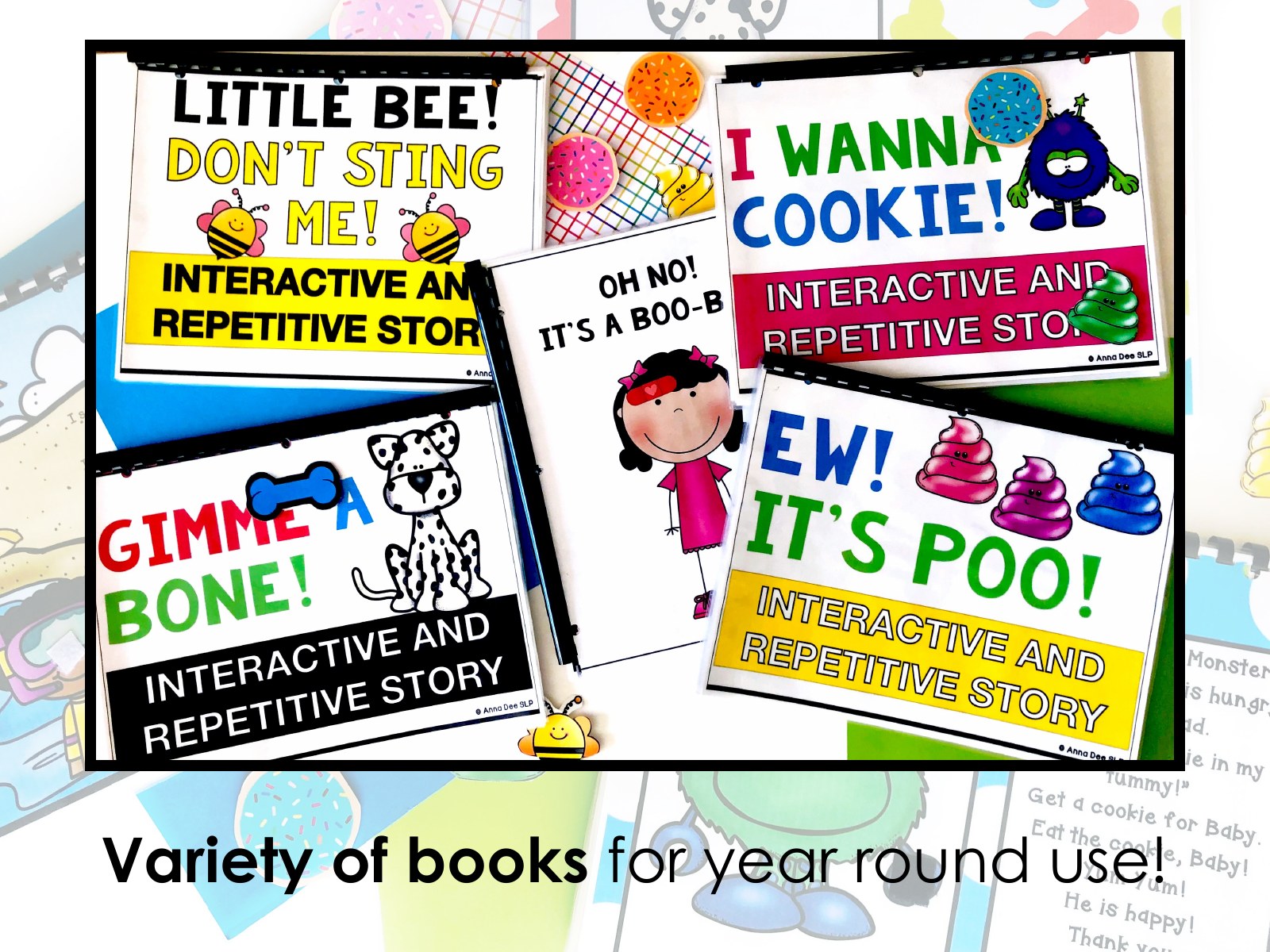 Apraxia Repetitive Book Bundle for speech therapy preview page 2