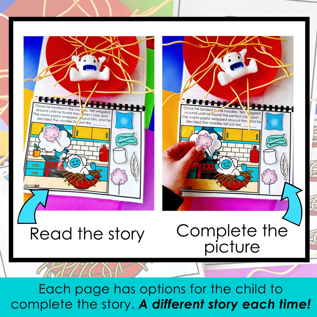 Yeti in my Spaghetti Interactive Story for speech therapy – image 3