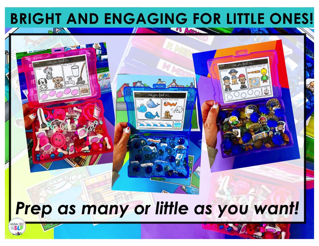 Early Sounds Articulation Sensory Bins for speech therapy preview page 5