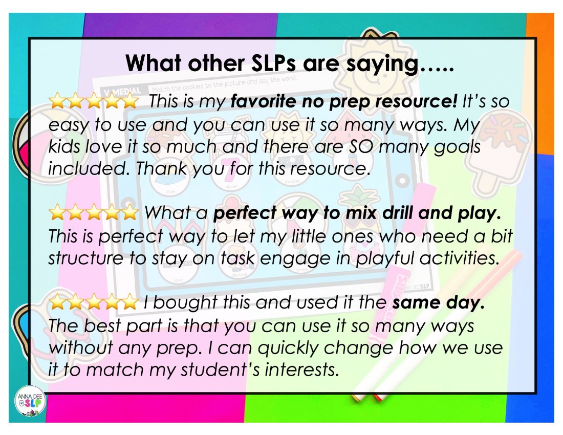 Summer say and play activity for speech therapy preview page 10