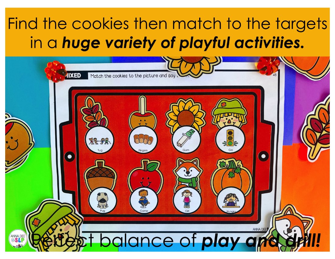 Fall say and play activity for speech therapy preview page 2