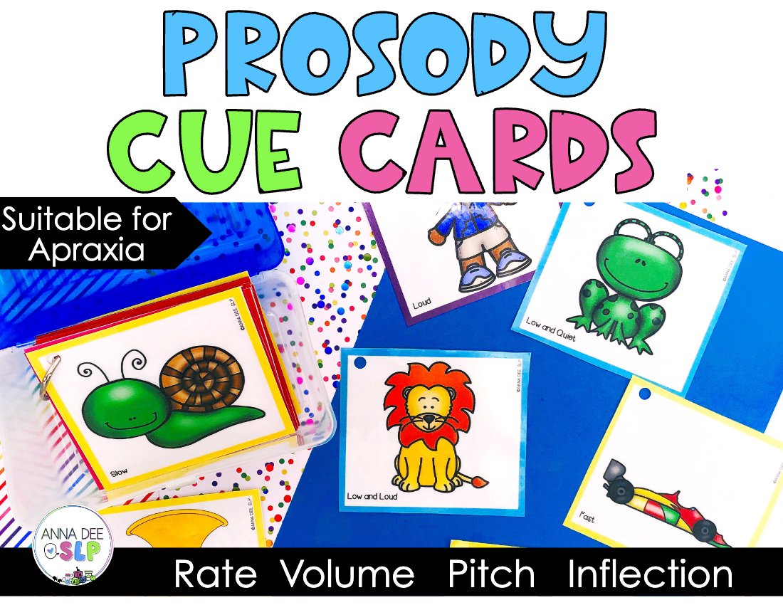 Apraxia Intonation and Prosody Cue Cards for speech therapy preview page 1