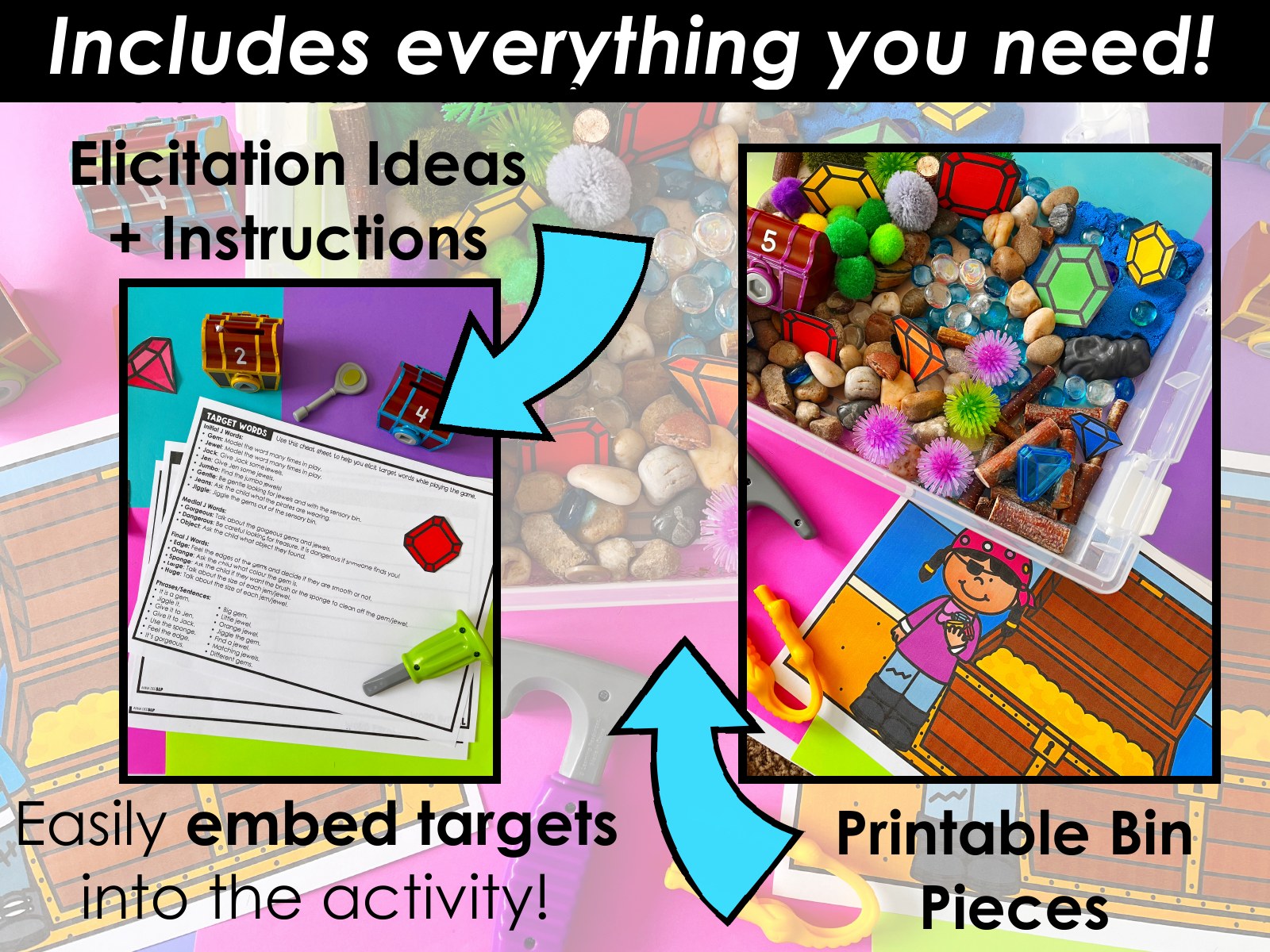 J Articulation Sensory Bin for speech therapy preview page 3