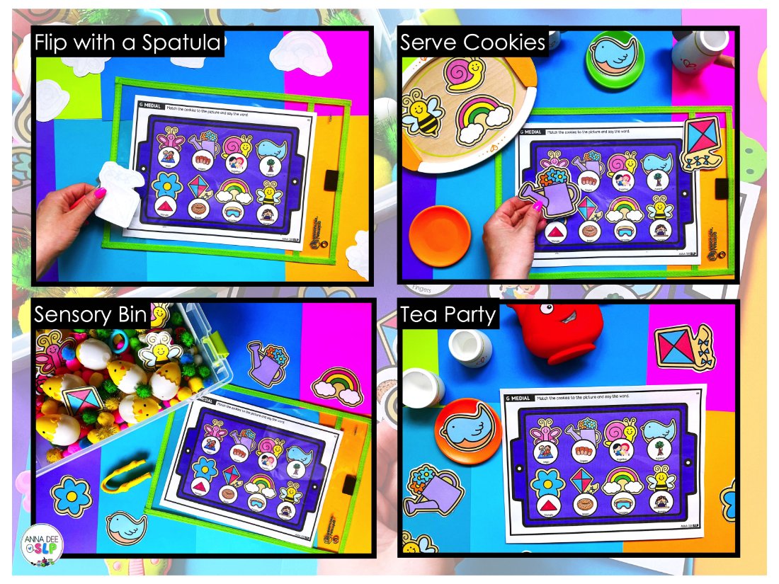 Spring say and play activity for speech therapy preview page 3